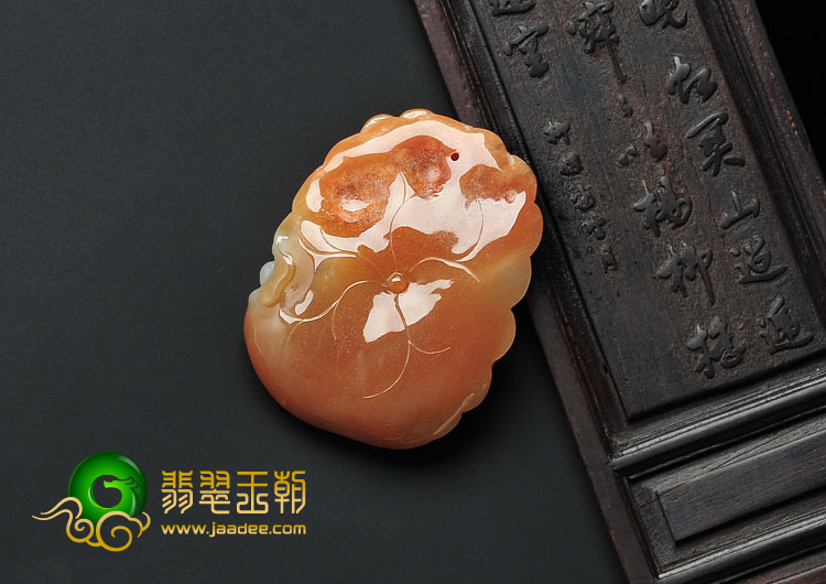 糯冰种红黄翡缅甸翡翠A货年年有余挂件