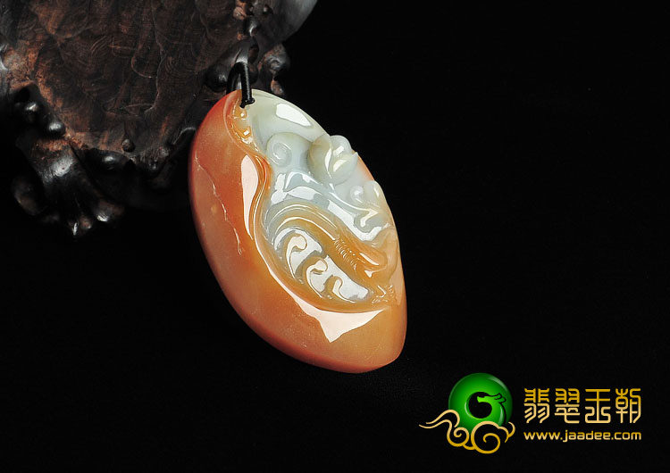 糯冰种褐红翡缅甸翡翠A货鸟语花香挂件