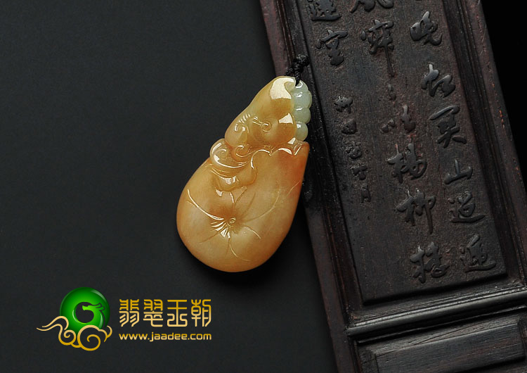 糯冰种黄翡缅甸翡翠A货前程似锦挂件