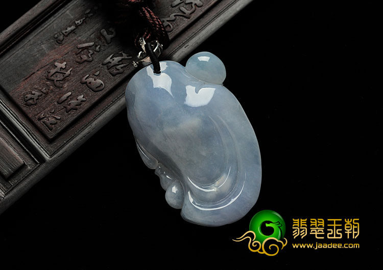糯冰种紫罗兰略飘花缅甸翡翠布袋和尚挂件