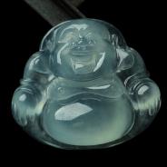 冰玻种晴水缅甸翡翠玉佛挂件