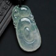 冰种晴水缅甸翡翠有求必应挂件
