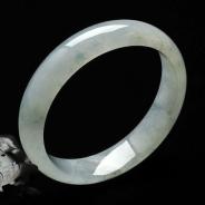 冰种飘花缅甸翡翠手镯（56.4mm）