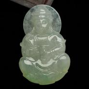 冰种晴水略飘翠缅甸翡翠观音挂件