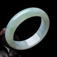 糯冰种绿晴水缅甸翡翠手镯（58.2mm）