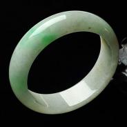 糯冰种三彩缅甸翡翠手镯（56.7mm）