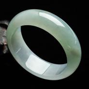 冰种晴水缅甸翡翠手镯（49.5mm）