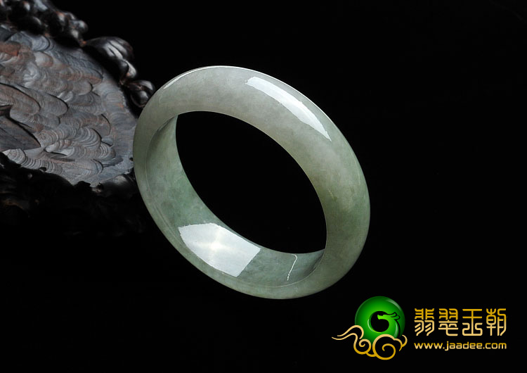 糯冰种晴水缅甸翡翠A货手镯（55.3mm）