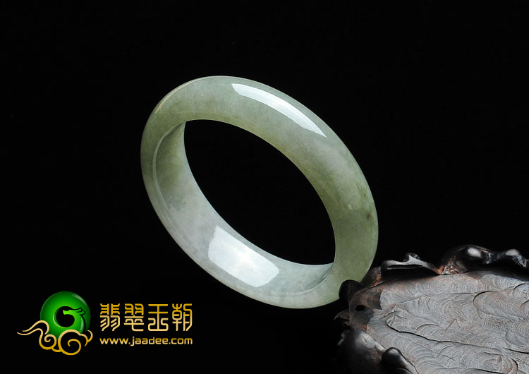 糯冰种晴水缅甸翡翠A货手镯（55.2mm）