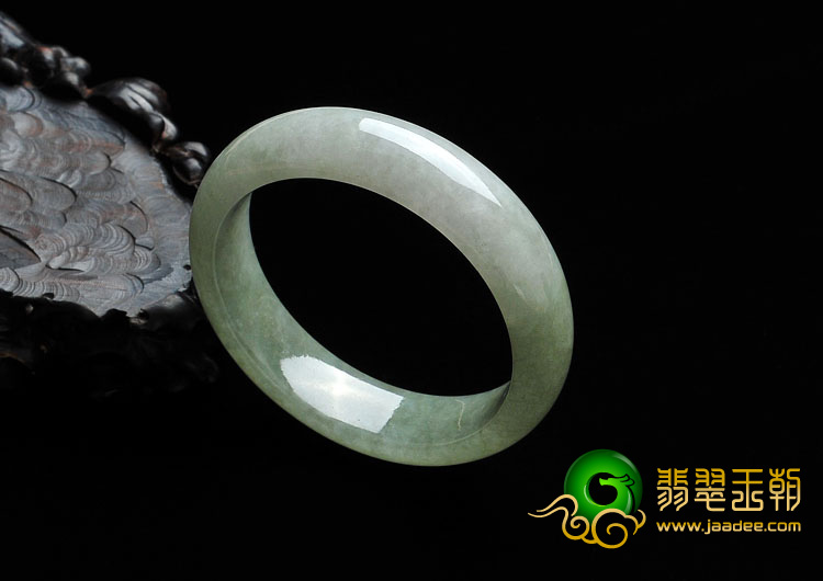 糯冰种晴水缅甸翡翠A货手镯（55.2mm）