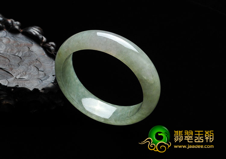 糯冰种晴水缅甸翡翠A货手镯（55.2mm）