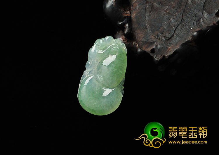 冰种绿晴水缅甸翡翠A货福禄寿挂件
