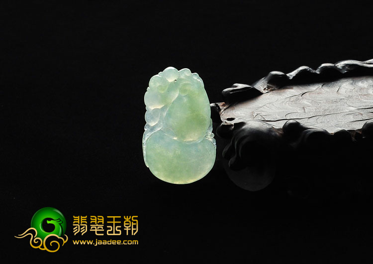 冰种绿晴水缅甸翡翠A货福禄寿挂件
