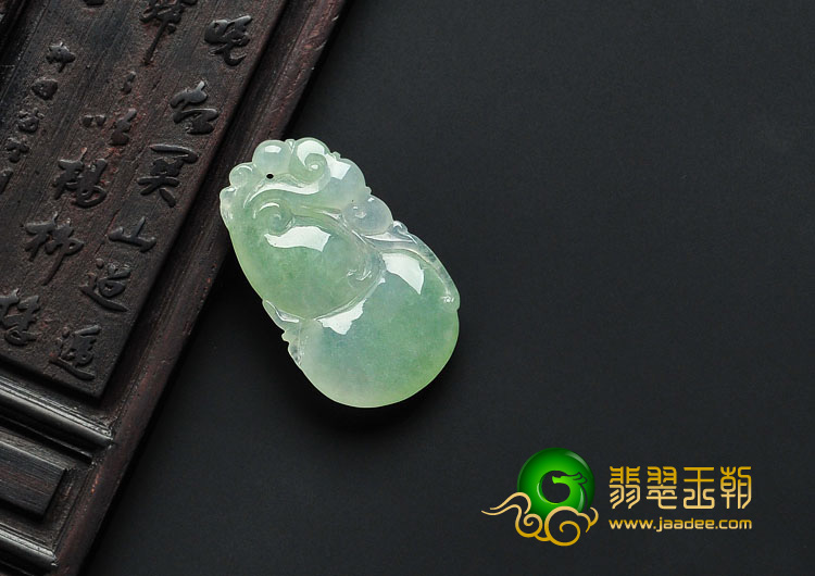 冰种绿晴水缅甸翡翠A货福禄寿挂件