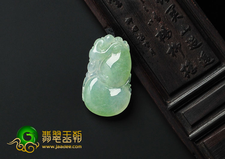 冰种绿晴水缅甸翡翠A货福禄寿挂件