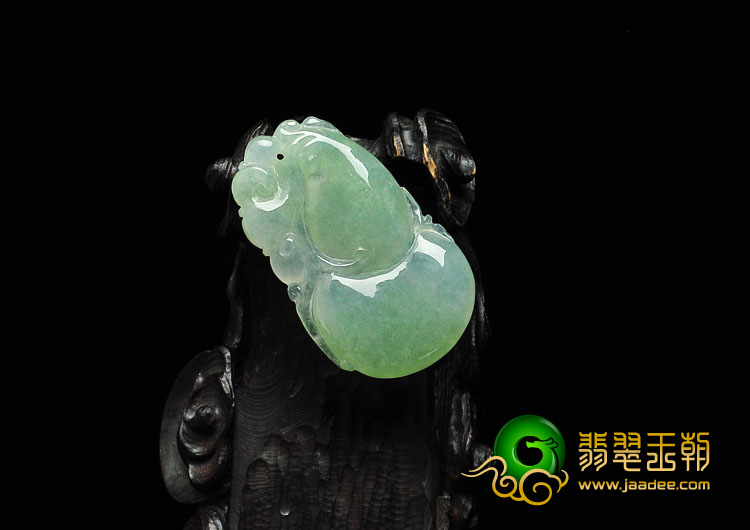 冰种绿晴水缅甸翡翠A货福禄寿挂件