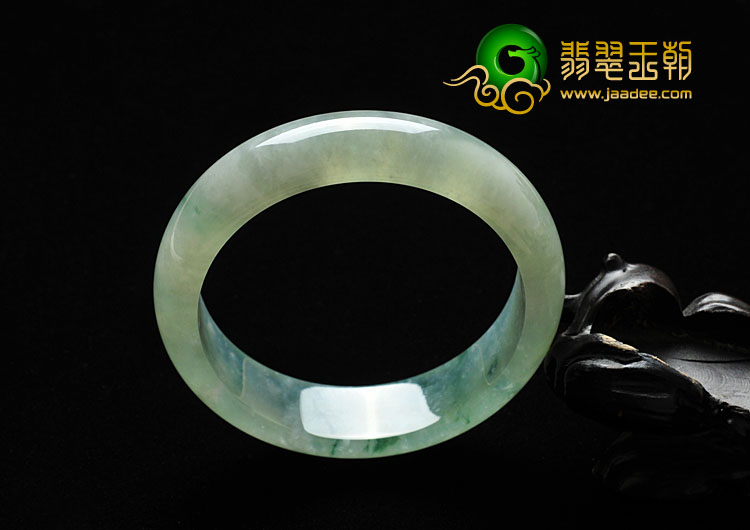 冰种飘花缅甸翡翠A货手镯（59.9mm）