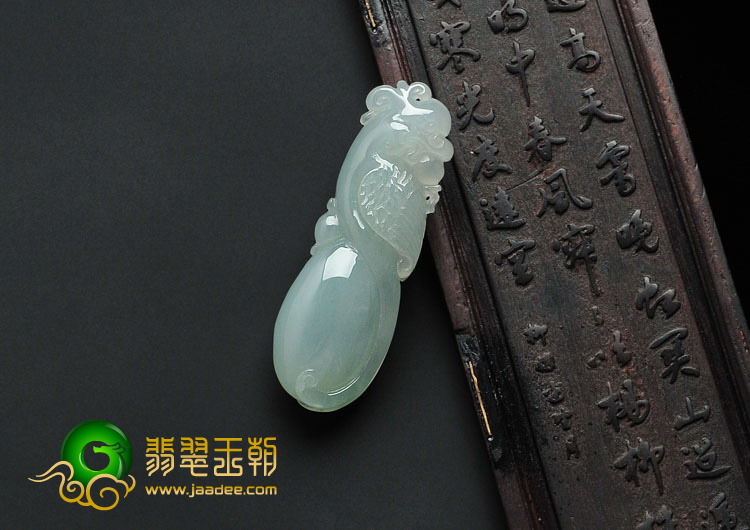 糯冰种晴水缅甸翡翠A货吉祥鸟挂件