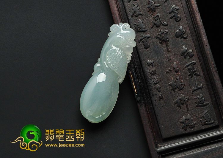 糯冰种晴水缅甸翡翠A货吉祥鸟挂件