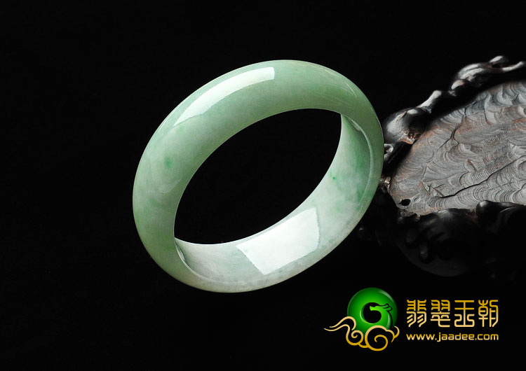 糯冰种晴水略飘翠带褐黄翡缅甸翡翠A货手镯（57.4mm）