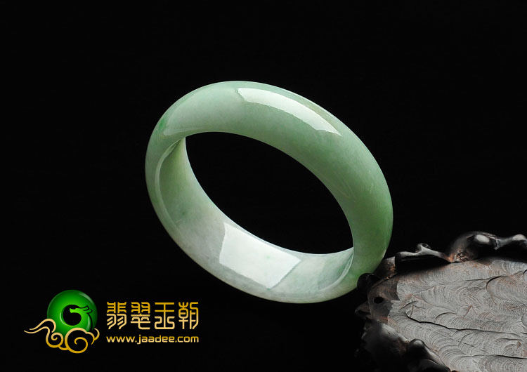 糯冰种晴水略飘翠带褐黄翡缅甸翡翠A货手镯（57.4mm）