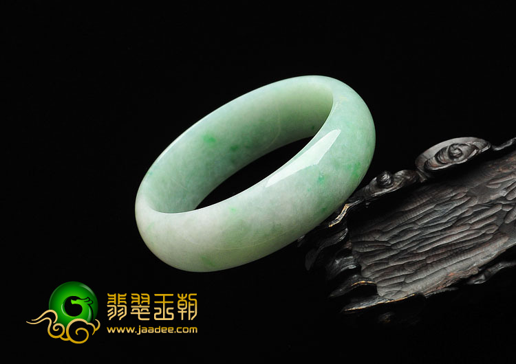 糯冰种晴水略飘翠带褐黄翡缅甸翡翠A货手镯（57.4mm）