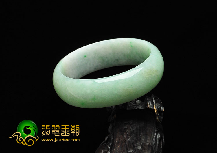 糯冰种晴水略飘翠带褐黄翡缅甸翡翠A货手镯（57.4mm）