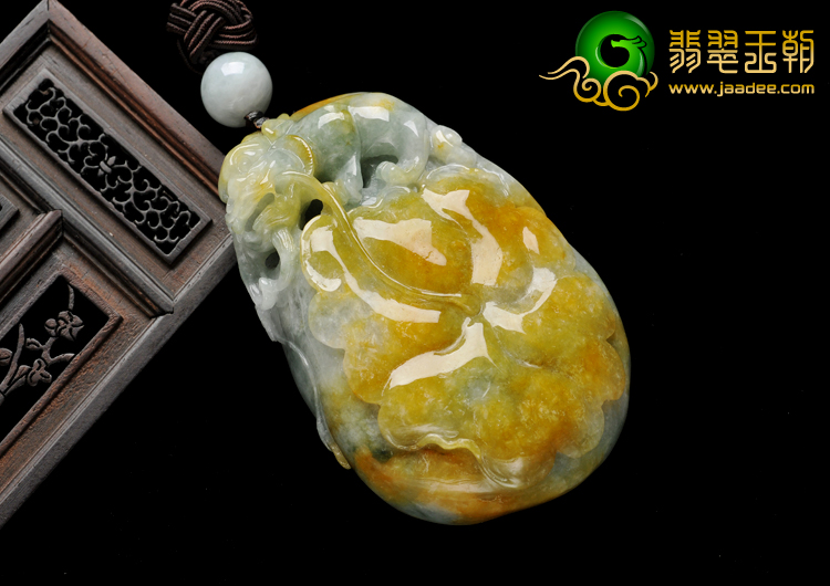 糯冰种黄翡缅甸翡翠A货貔貅送福手玩件