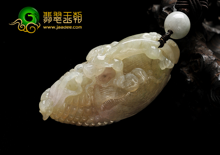 feicui糯冰种淡黄翡缅甸翡翠A货玉米手玩件