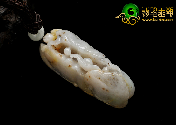 糯冰种晴水带褐黄翡缅甸翡翠A货福禄寿手玩件