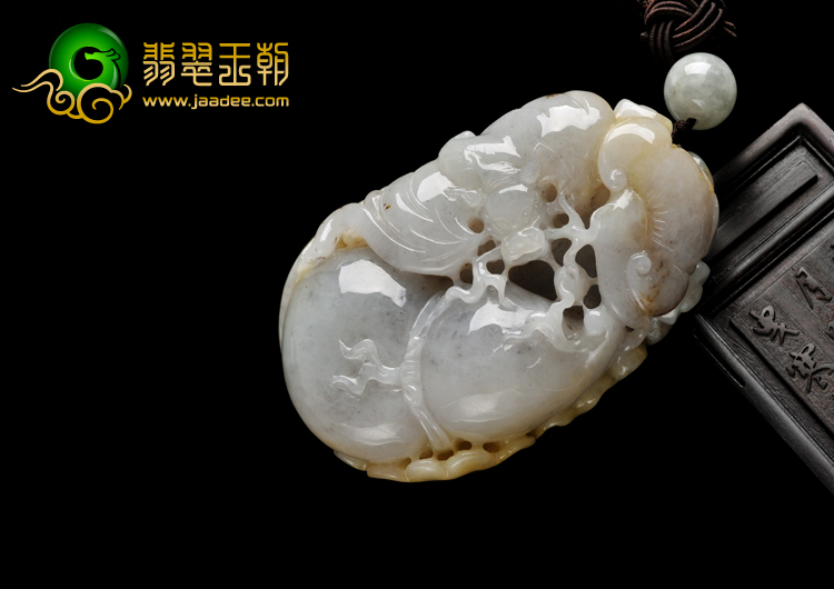 糯冰种晴水带褐黄翡缅甸翡翠A货福禄寿手玩件