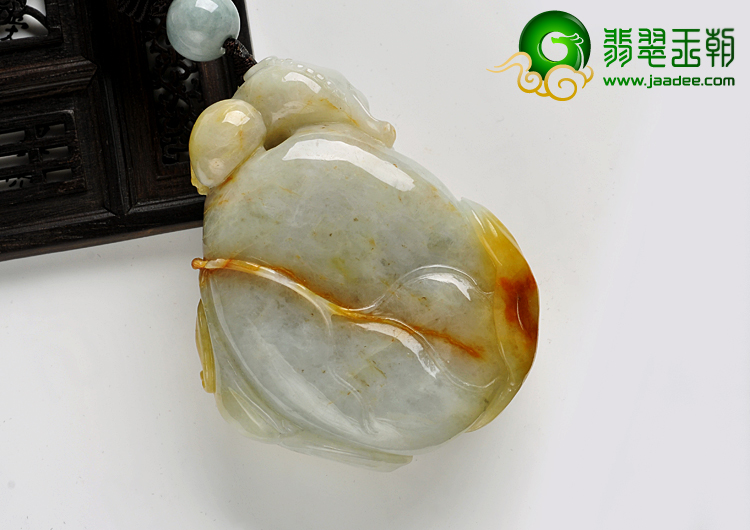 细糯种红黄翡缅甸翡翠A货龙腾四海手玩件
