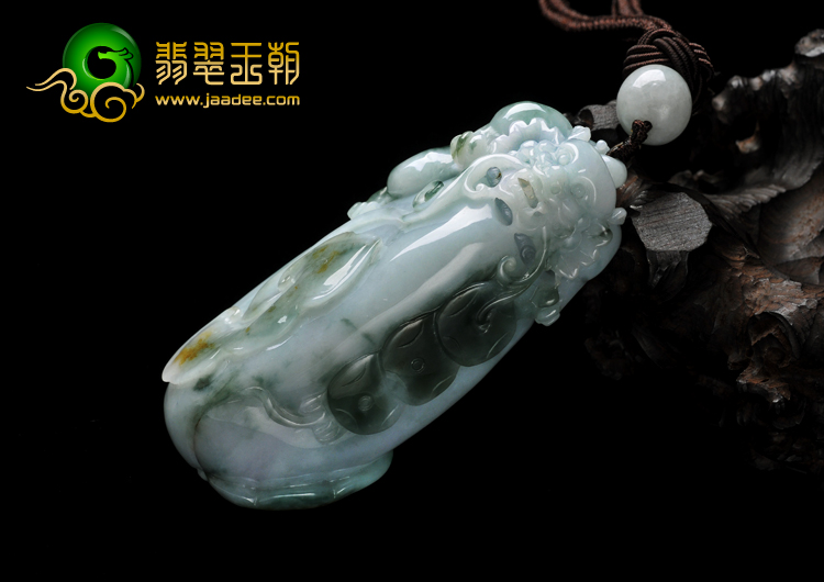 细糯种三彩缅甸翡翠麒麟送福A货手玩件