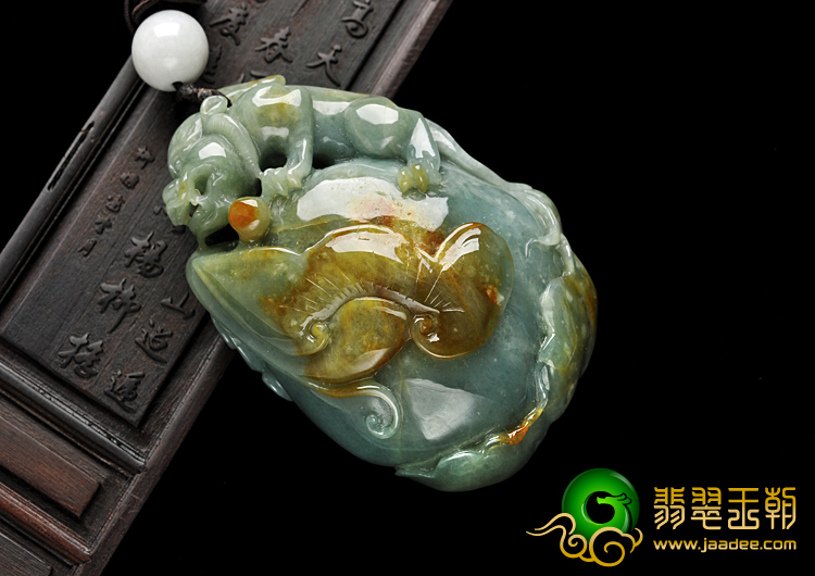细糯种晴水褐黄翡缅甸翡翠A货麒麟送福手玩件
