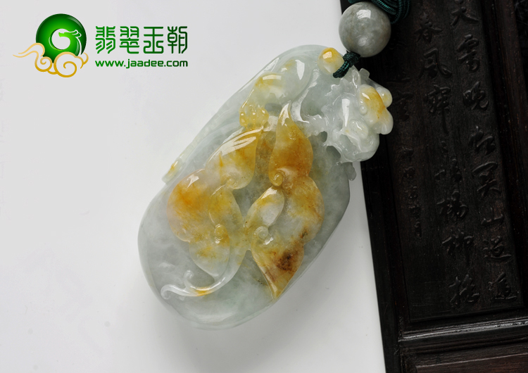 (超值推荐)糯冰种黄翡缅甸翡翠A货麒麟送福手玩件