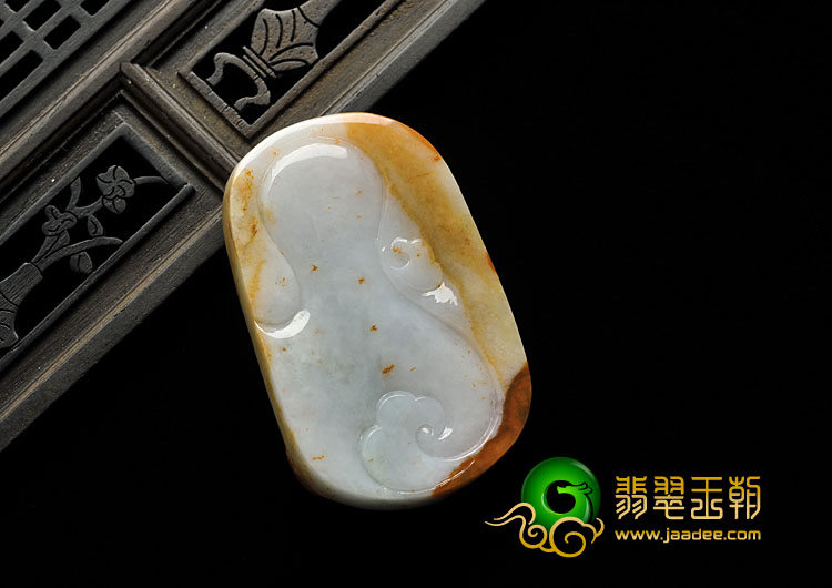 糯冰种红黄翡缅甸翡翠A货蝴蝶挂件