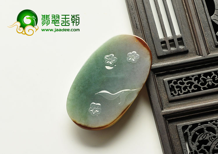 糯冰种褐红翡晴水缅甸翡翠A货蝶恋花挂件