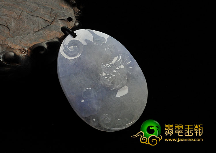 糯冰种紫罗兰缅甸翡翠A货龙行如意挂件