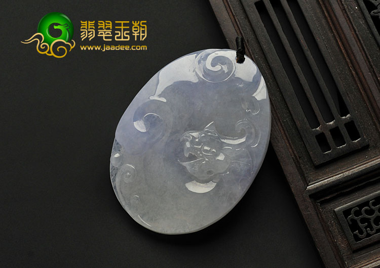 糯冰种紫罗兰缅甸翡翠A货龙行如意挂件