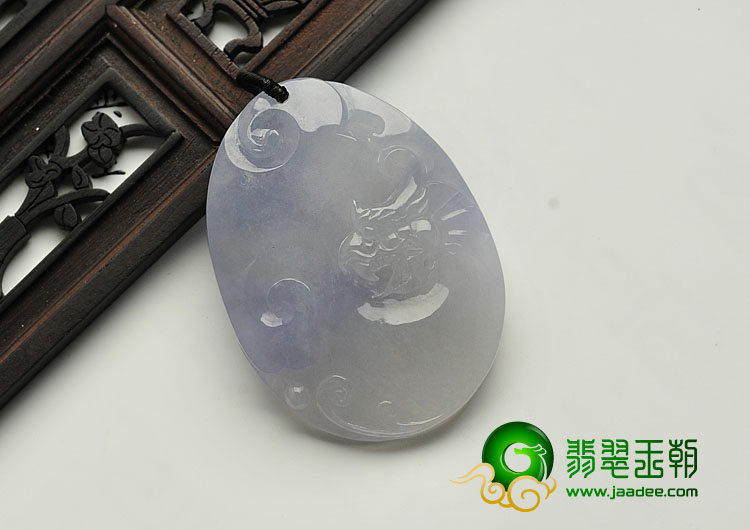 糯冰种紫罗兰缅甸翡翠A货龙行如意挂件