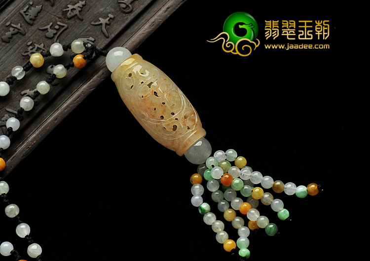 糯冰种飘红花缅甸翡翠A货福柱挂件
