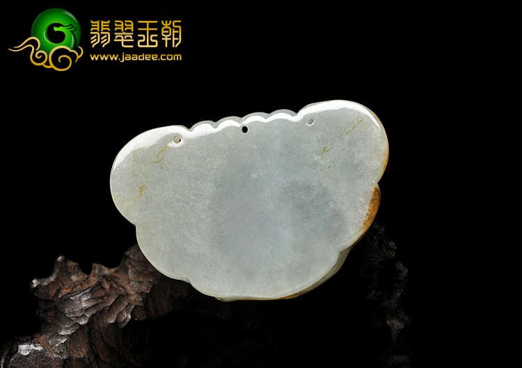 糯冰种褐黄翡缅甸翡翠A货鸳鸯锁挂件