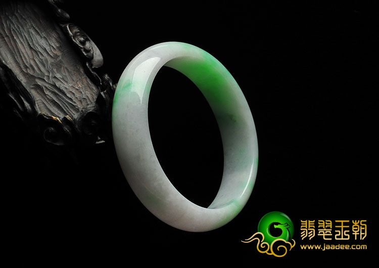 糯冰种翠色缅甸翡翠A货手镯（58.4mm）