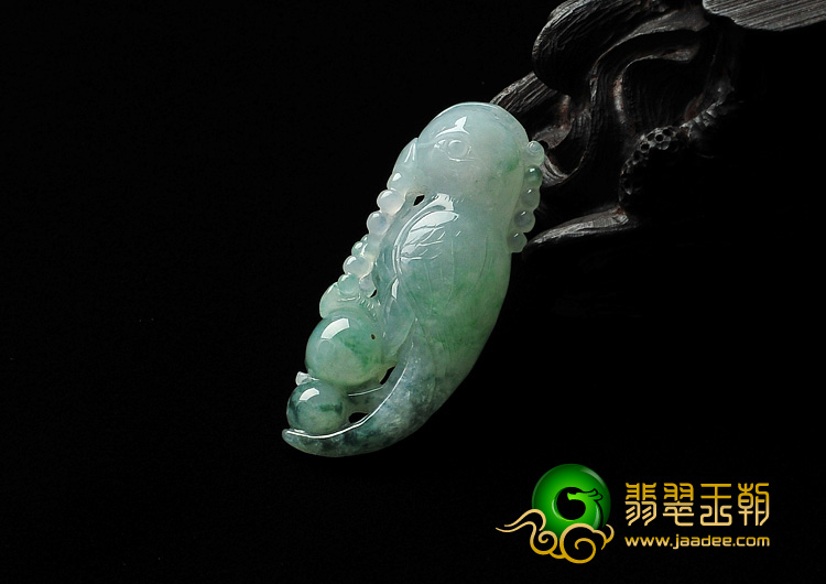 糯冰种飘花缅甸翡翠A货英明神武挂件
