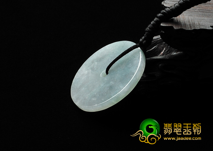 糯冰种晴水缅甸翡翠A货平安扣挂件