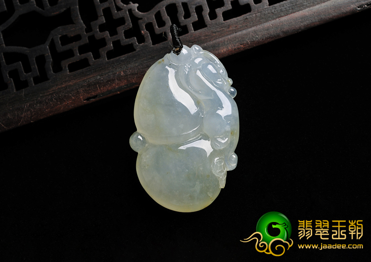 冰种晴水略带黄翡缅甸翡翠A货福禄寿挂件