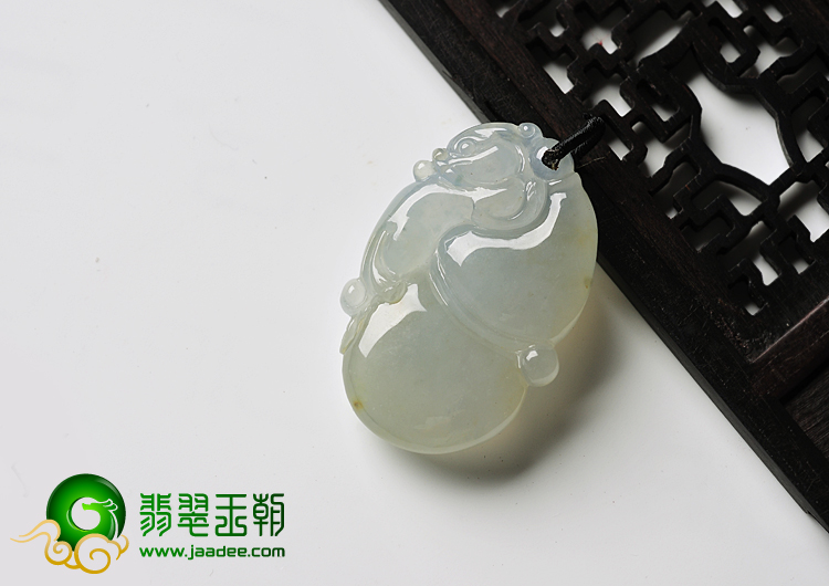 冰种晴水略带黄翡缅甸翡翠A货福禄寿挂件