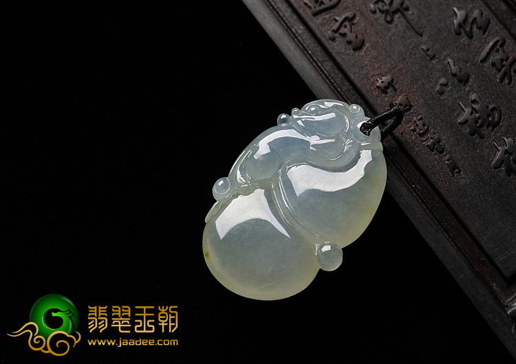 冰种晴水略带黄翡缅甸翡翠A货福禄寿挂件