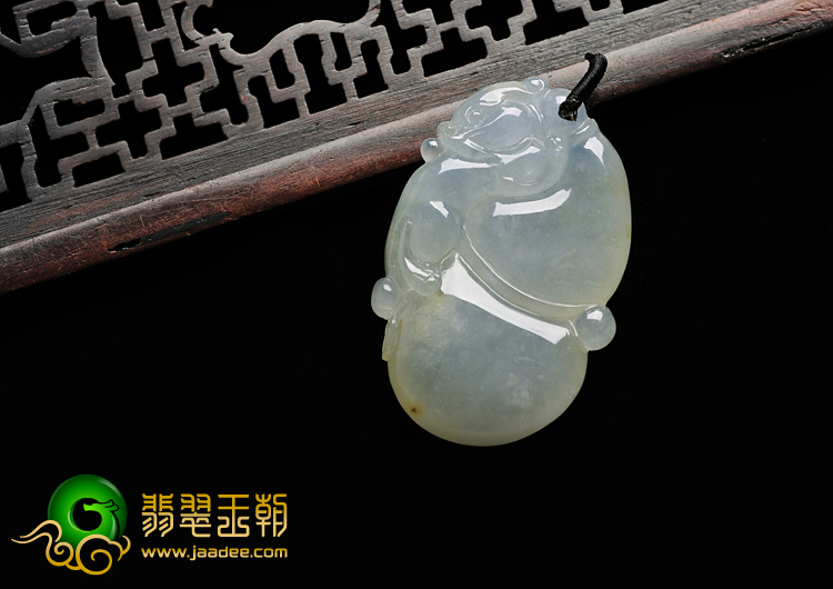 冰种晴水略带黄翡缅甸翡翠A货福禄寿挂件