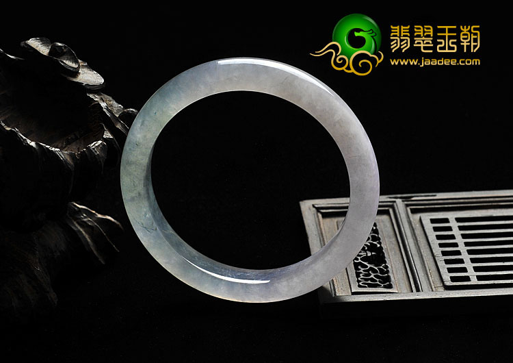 冰种紫罗兰晴水缅甸翡翠A货手镯（54.2mm）